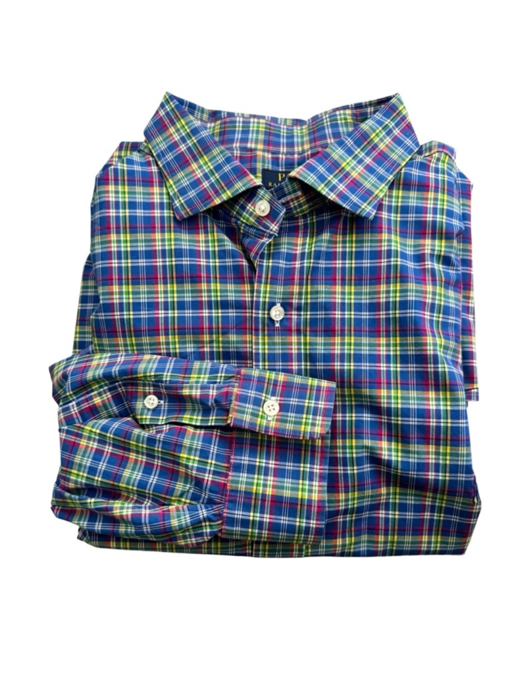 Polo by Ralph Lauren Blue, Green & Red Plaid Button-Down Shirt mens size 4XLT